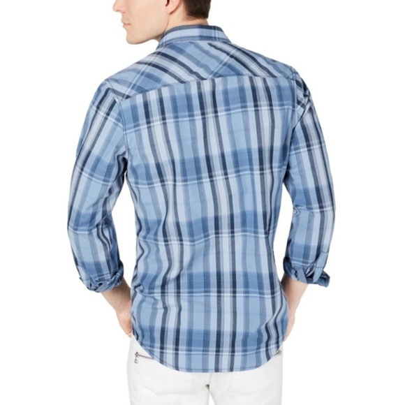 New INC Mens Aaron Cotton Plaid Button-Down Shirt​ - Picture 2 of 2